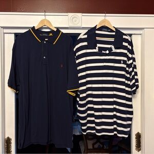 Ralph Lauren Navy Polo with Yellow Trim 3XL